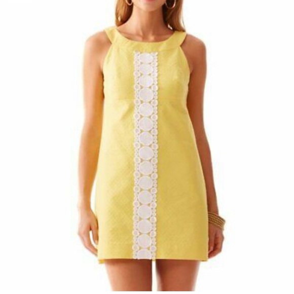 Lilly Pulitzer Dresses & Skirts - 🆕 Lilly Pulitzer Jacqueline Shift Yellow and White Women’s Size 00